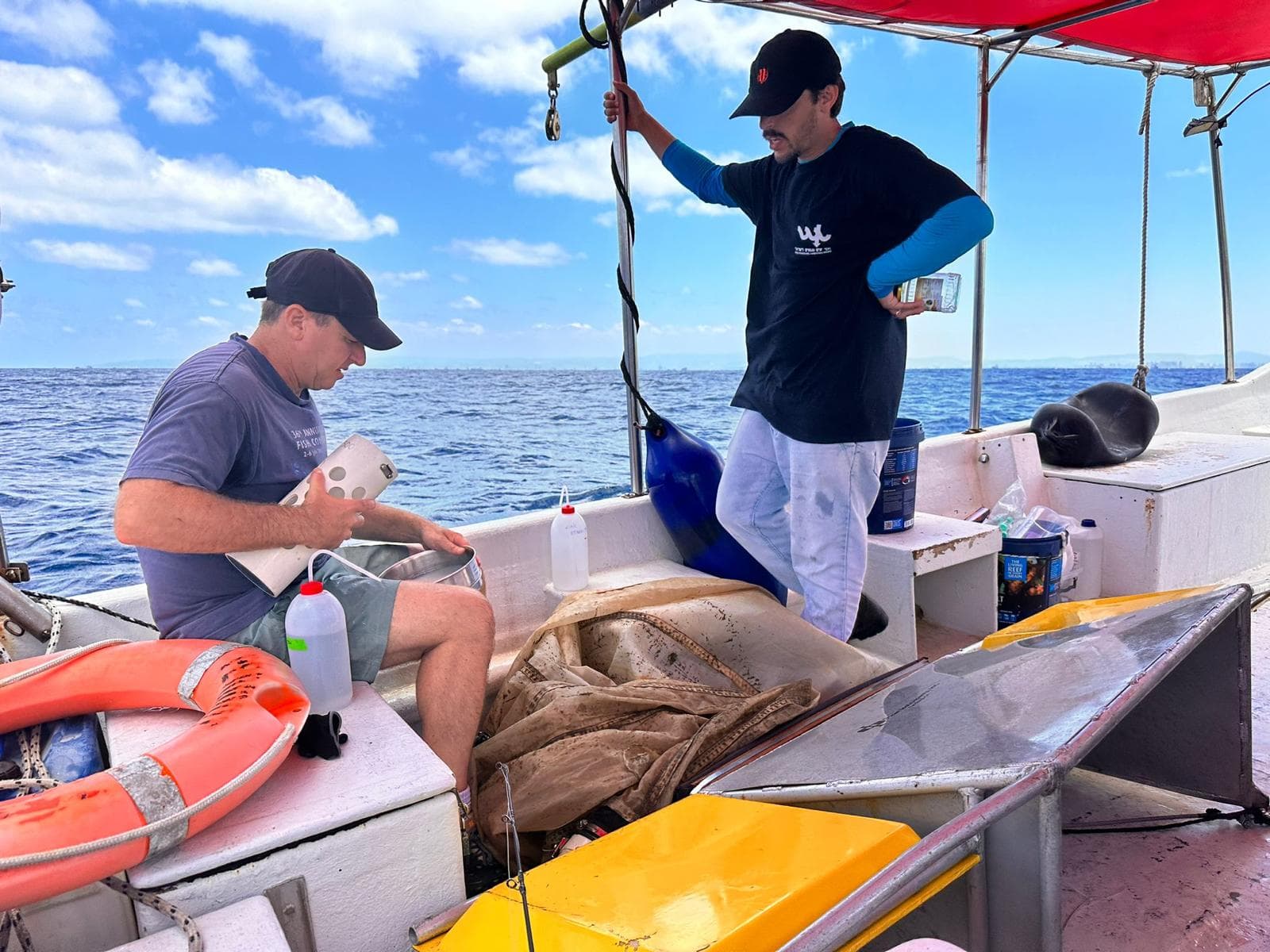 Sampling equipment on deck